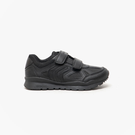 GEOX PAVEL B Boys Touch Fasten School Trainers Black