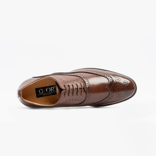 Goor TOMMY Mens Brogue Oxford Shoes Brown