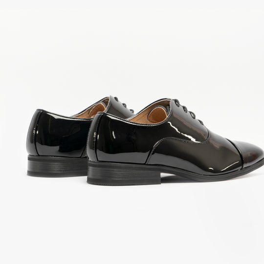 Goor DESMOND Mens Oxford Dress Shoes Black Patent