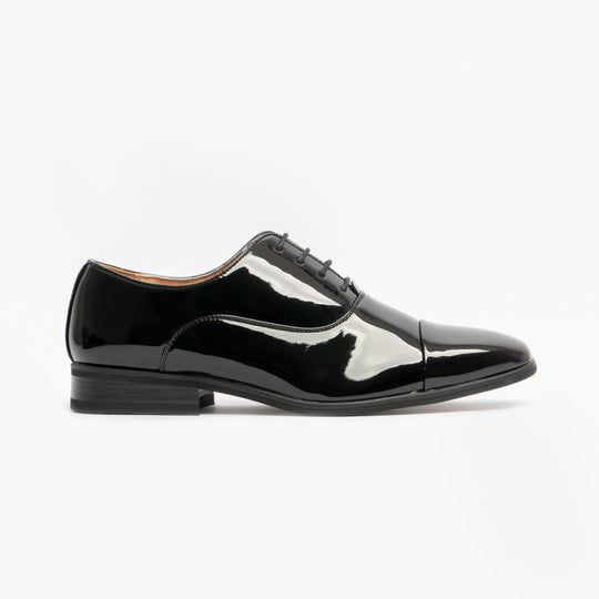 Goor DESMOND Mens Oxford Dress Shoes Black Patent