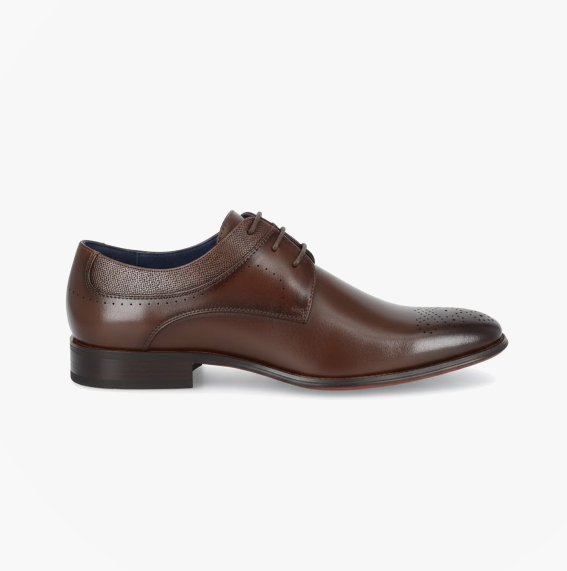 thumbnail image 2 of Goor M370B Men's Dark Brown Oxford Brogue Shoes – PU Leather, Lace-Up, Formal (UK 6-12) 2 of 3