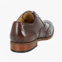 Goor M424DB Mens Shoes Dark Brown rear view showing polished leather and detailed brogue design.