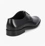 Goor M760A Mens Shoes Black rear view showing smooth upper and low-top design.