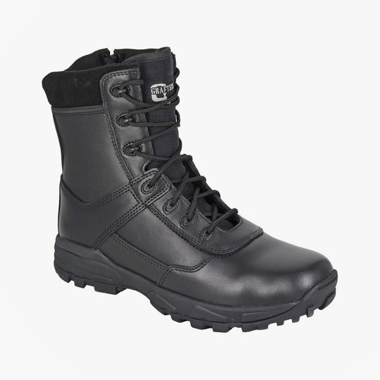Grafters TIGER8ZIP Mens Boots Black