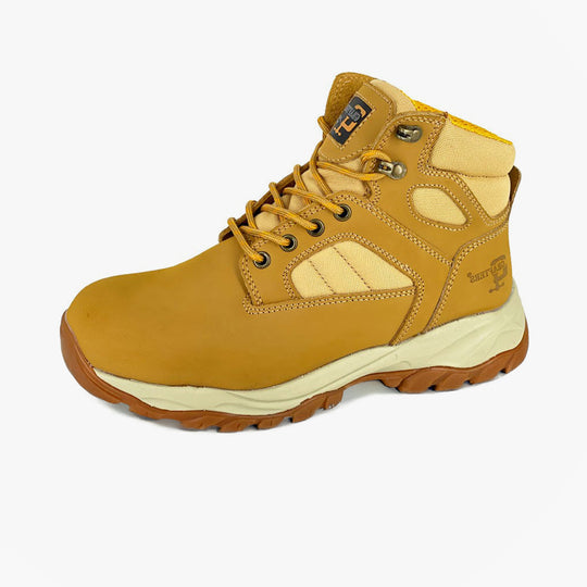 Grafters LUTHER Mens Nubuck Safety Boots Honey