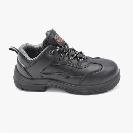 Grafters M303A Mens Super Wide Steel Toe Safety Trainers Black