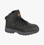 Grafters M331A Mens Safety Boots Black side view showcasing durable nubuck upper and lace-up closure.