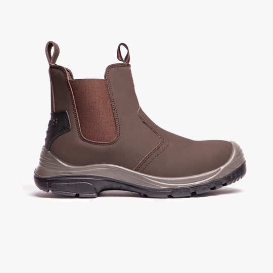 Grafters M371B Unisex Coated Leather Dealer Safety Boots Brown