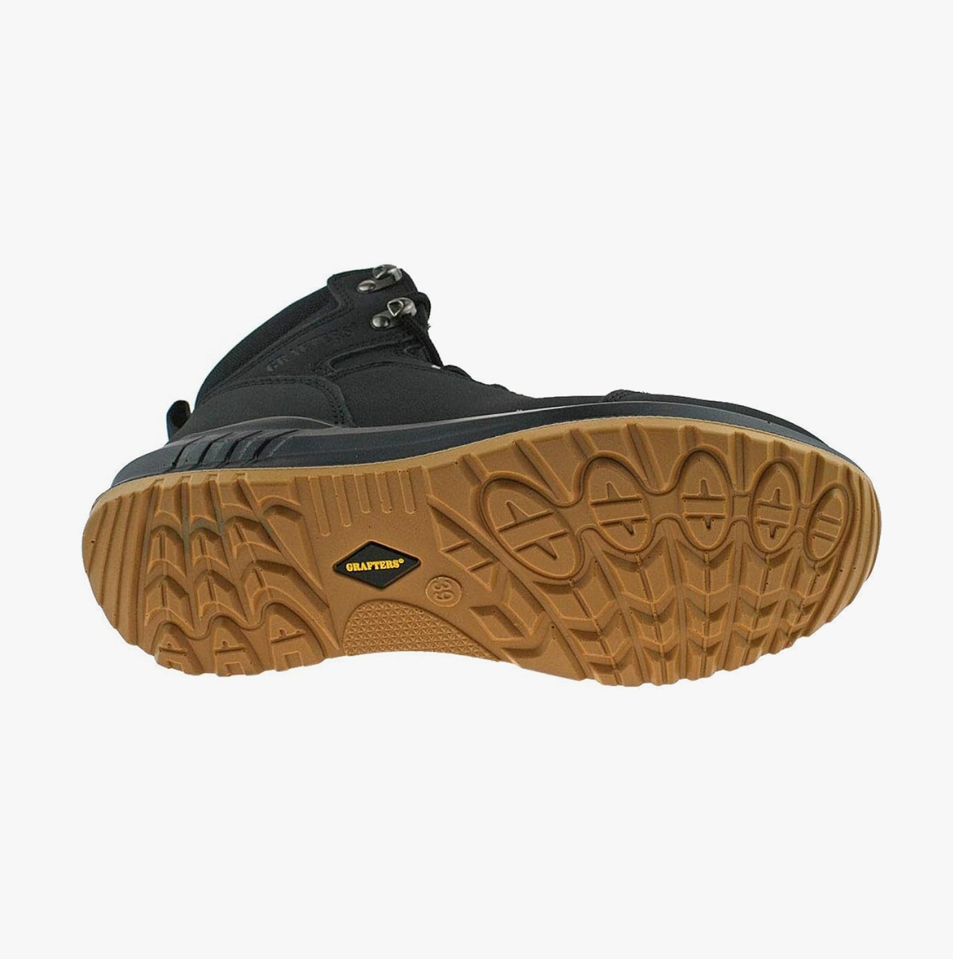 Grafters M513A Unisex Nubuck Steel Toe Boots Black
