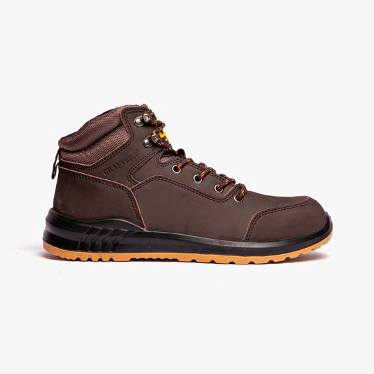 Grafters M513B Unisex Nubuck Safety Boots Brown