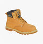 Grafters M538NY Mens Safety Boots Honey side view featuring nubuck upper and lace-up closure.