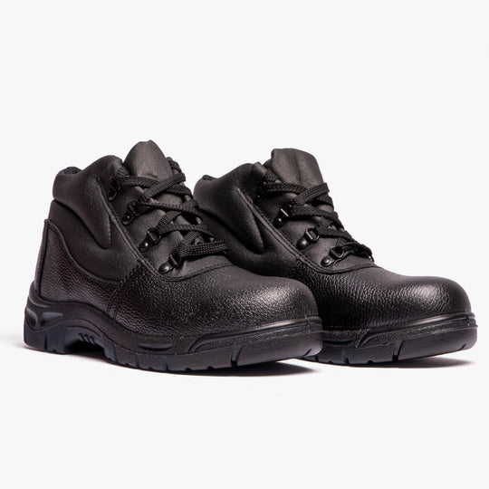 Grafters M5501PA Unisex Padded Leather Safety Boots Black
