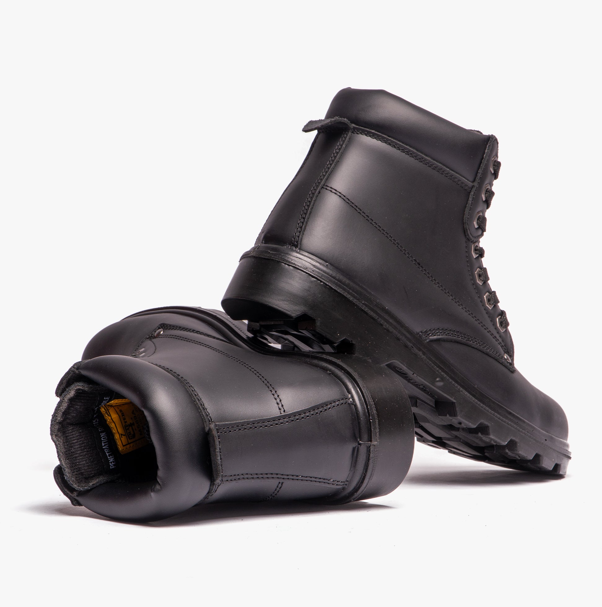 Grafters M569A Unisex Leather Safety Boots Black