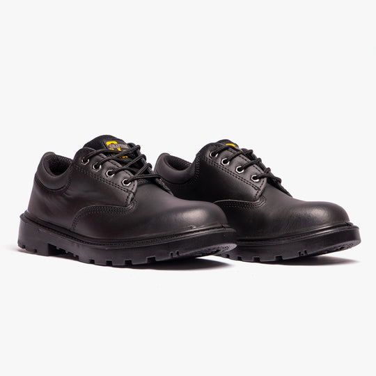 Grafters CONTRACTOR Unisex Leather Safety Shoes Black