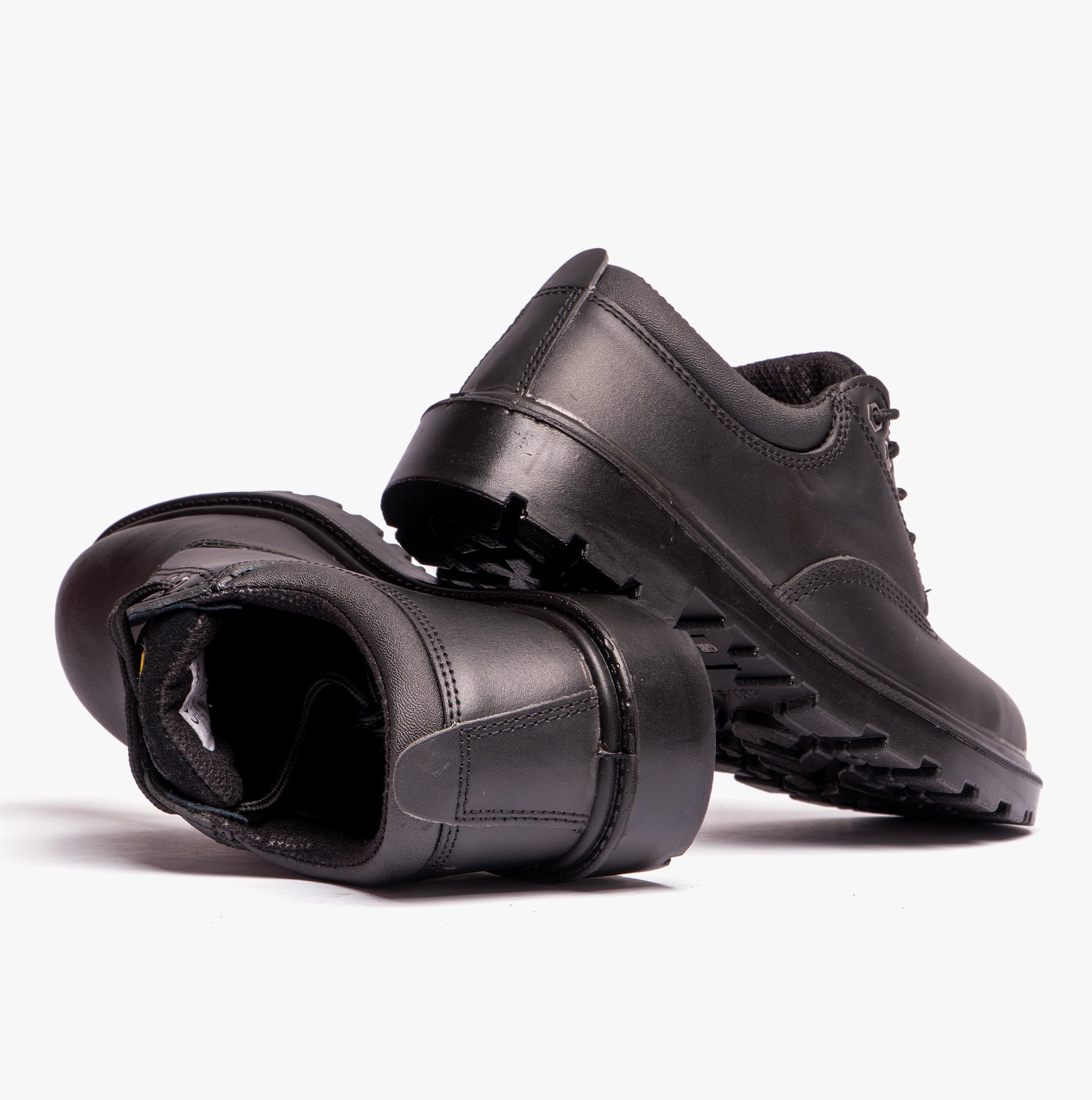 Grafters CONTRACTOR Unisex Leather Safety Shoes Black