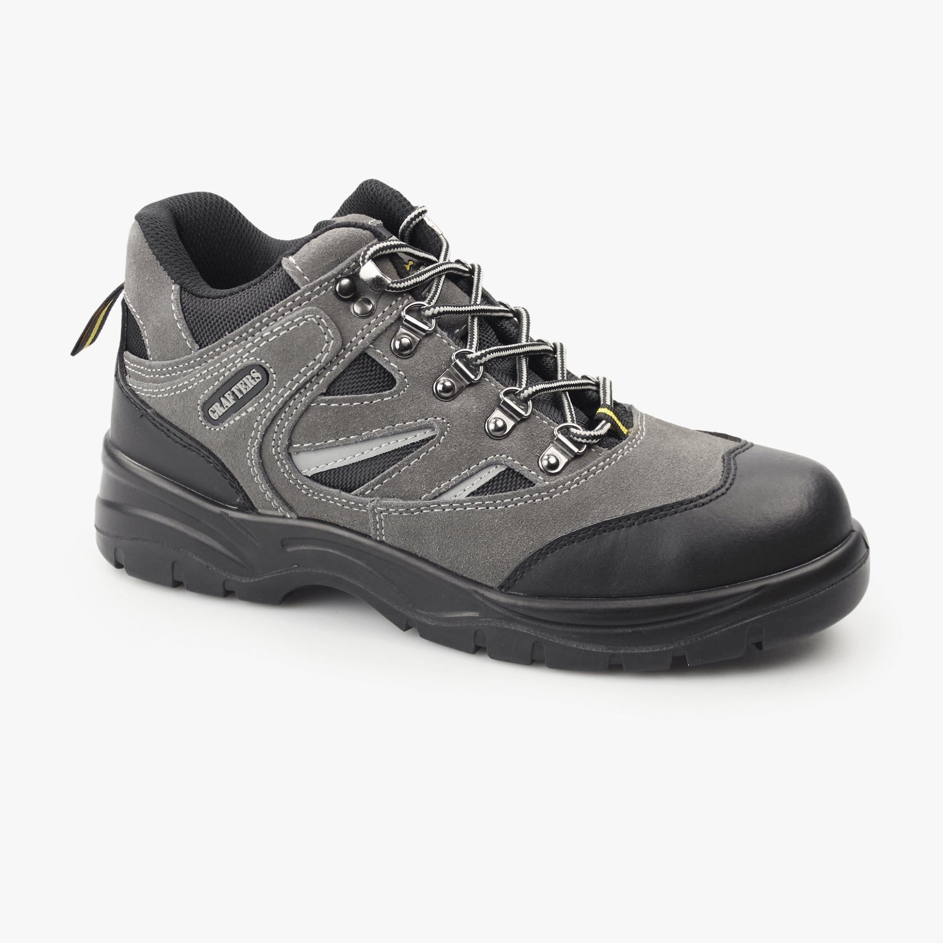 Grafters M685F Unisex Suede Hiking Safety Boots Grey/Black
