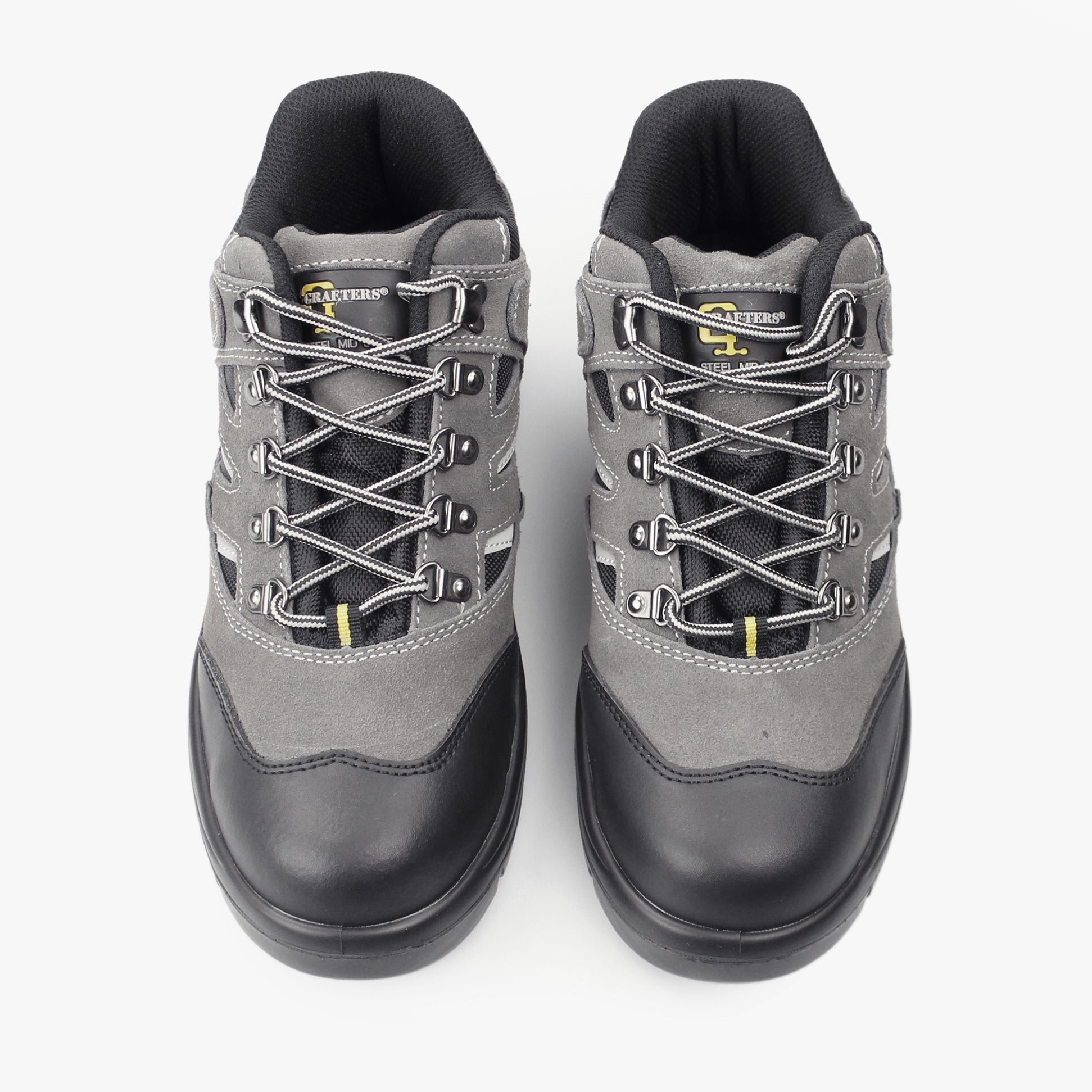 Grafters M685F Unisex Suede Hiking Safety Boots Grey/Black