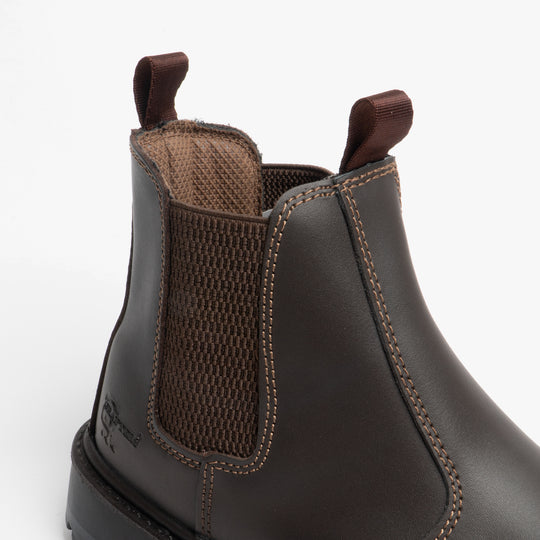Grafters GRINDER Unisex Leather Dealer Safety Boots Brown