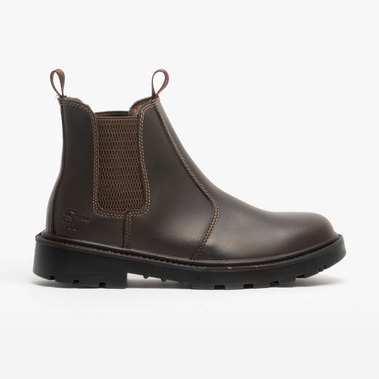 Grafters GRINDER Unisex Leather Dealer Safety Boots Brown