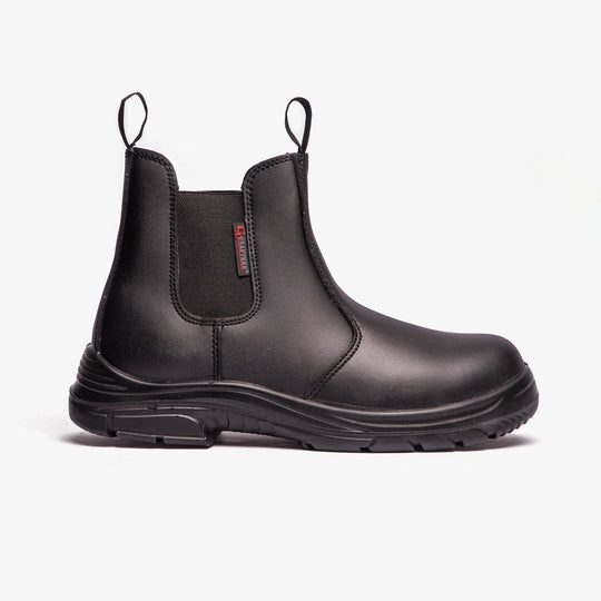 Grafters M9502A Mens Super Wide Dealer Safety Boots Black