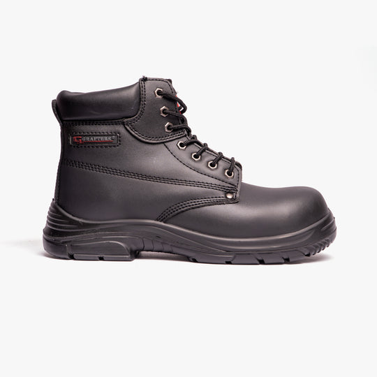 Grafters M9503A Mens Super Wide Safety Boots Black