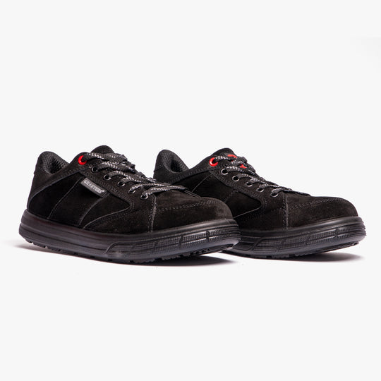 Grafters M9512AS Unisex Suede Skate Steel Toe Safety Trainers Black