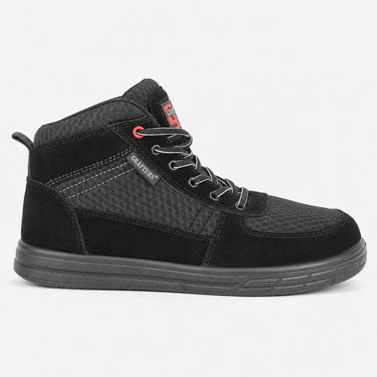 Grafters TERRY Unisex Sneaker Style Safety Boots Black
