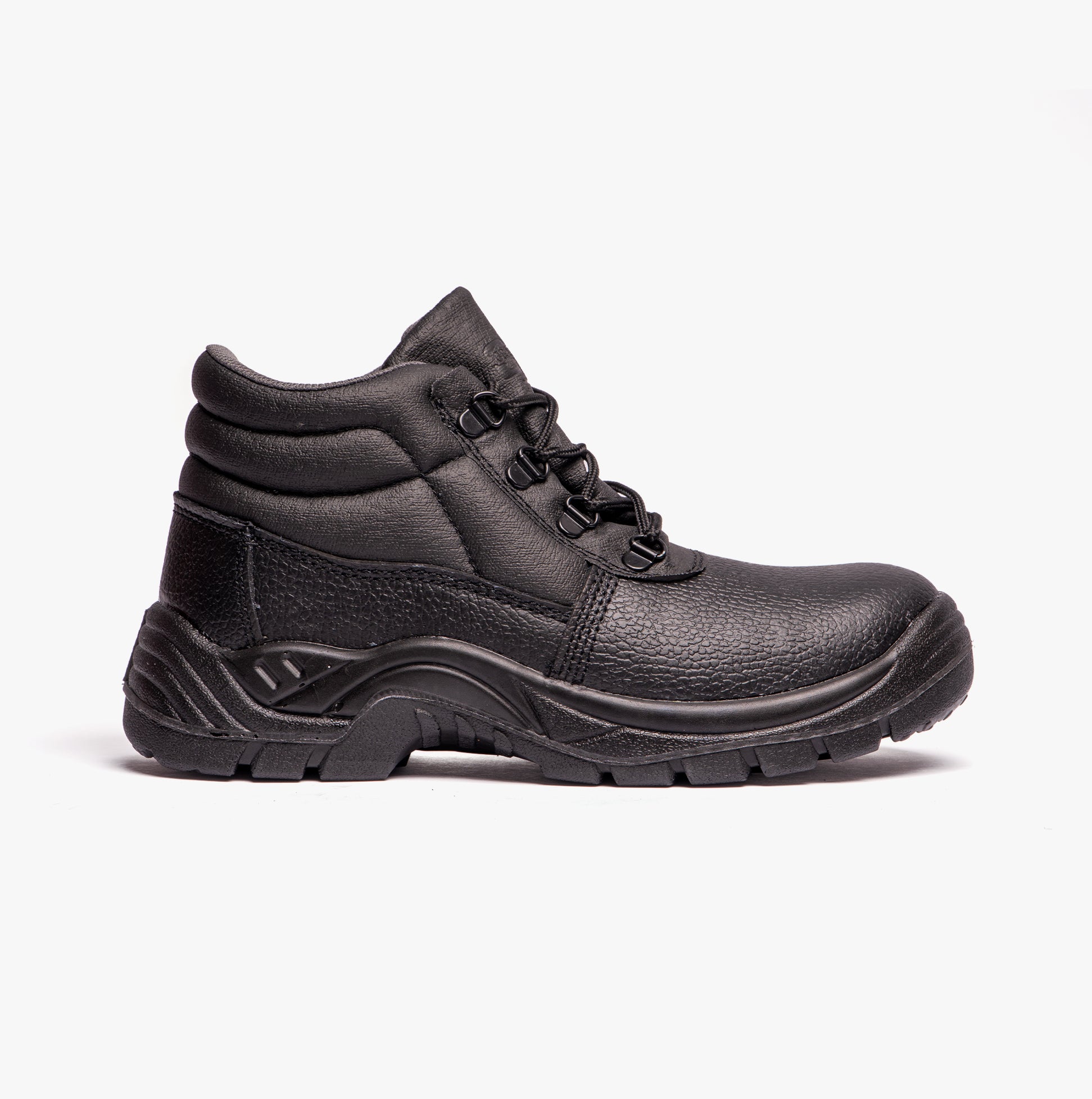Grafters M9535PA Unisex Leather Chukka Safety Boots Black