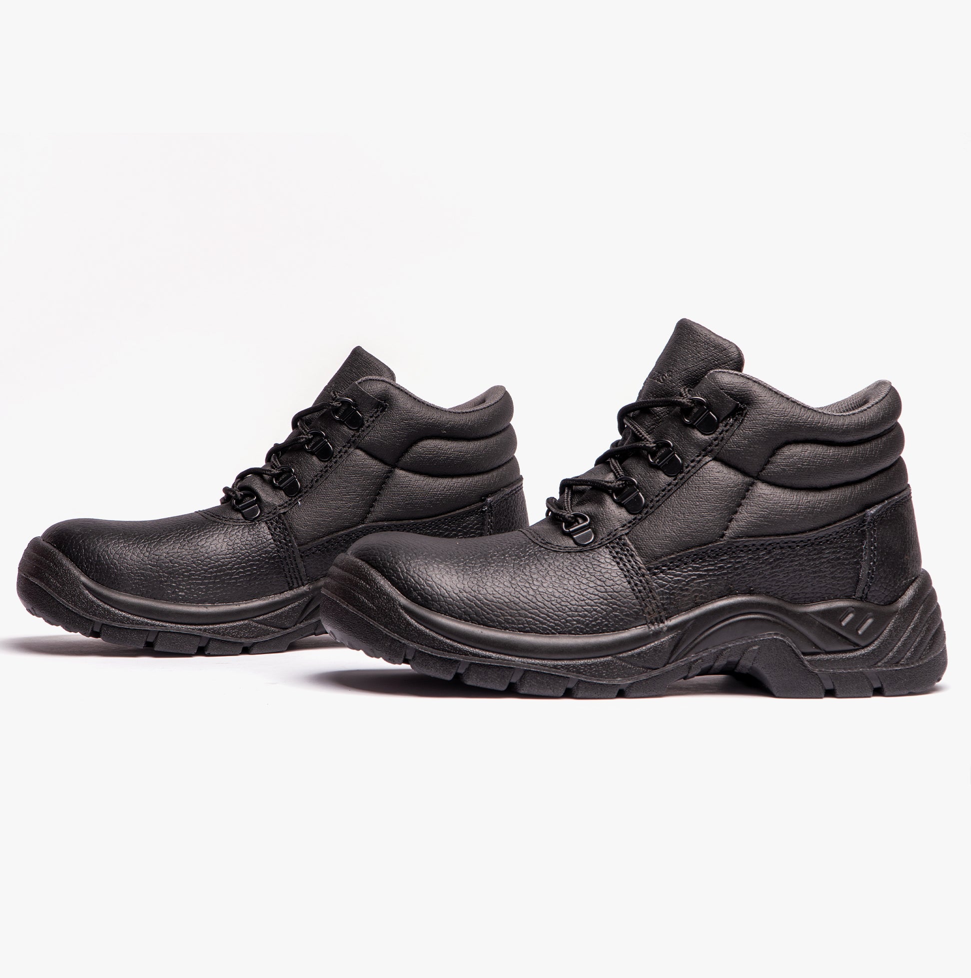 Grafters M9535PA Unisex Leather Chukka Safety Boots Black