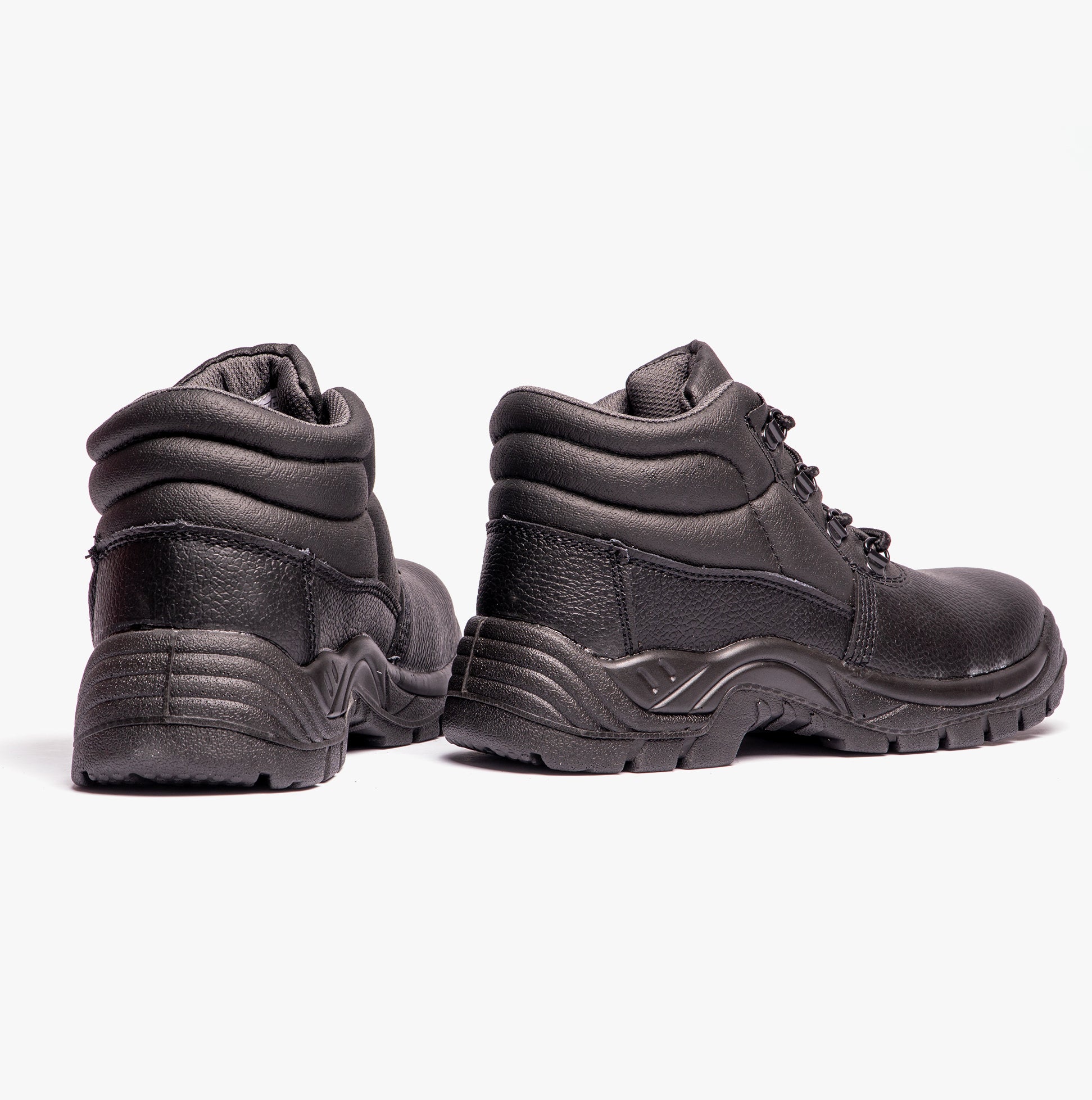 Grafters M9536A Unisex Leather Chukka Safety Boots Black