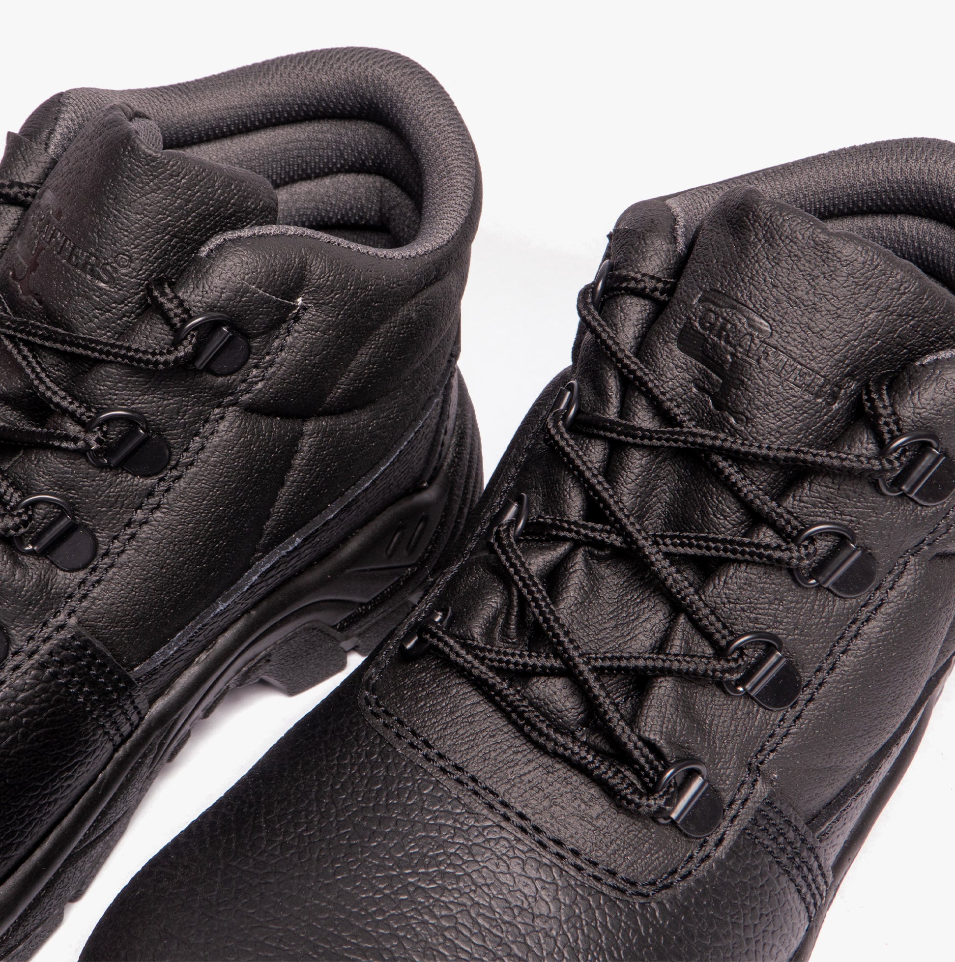Grafters M9536A Unisex Leather Chukka Safety Boots Black