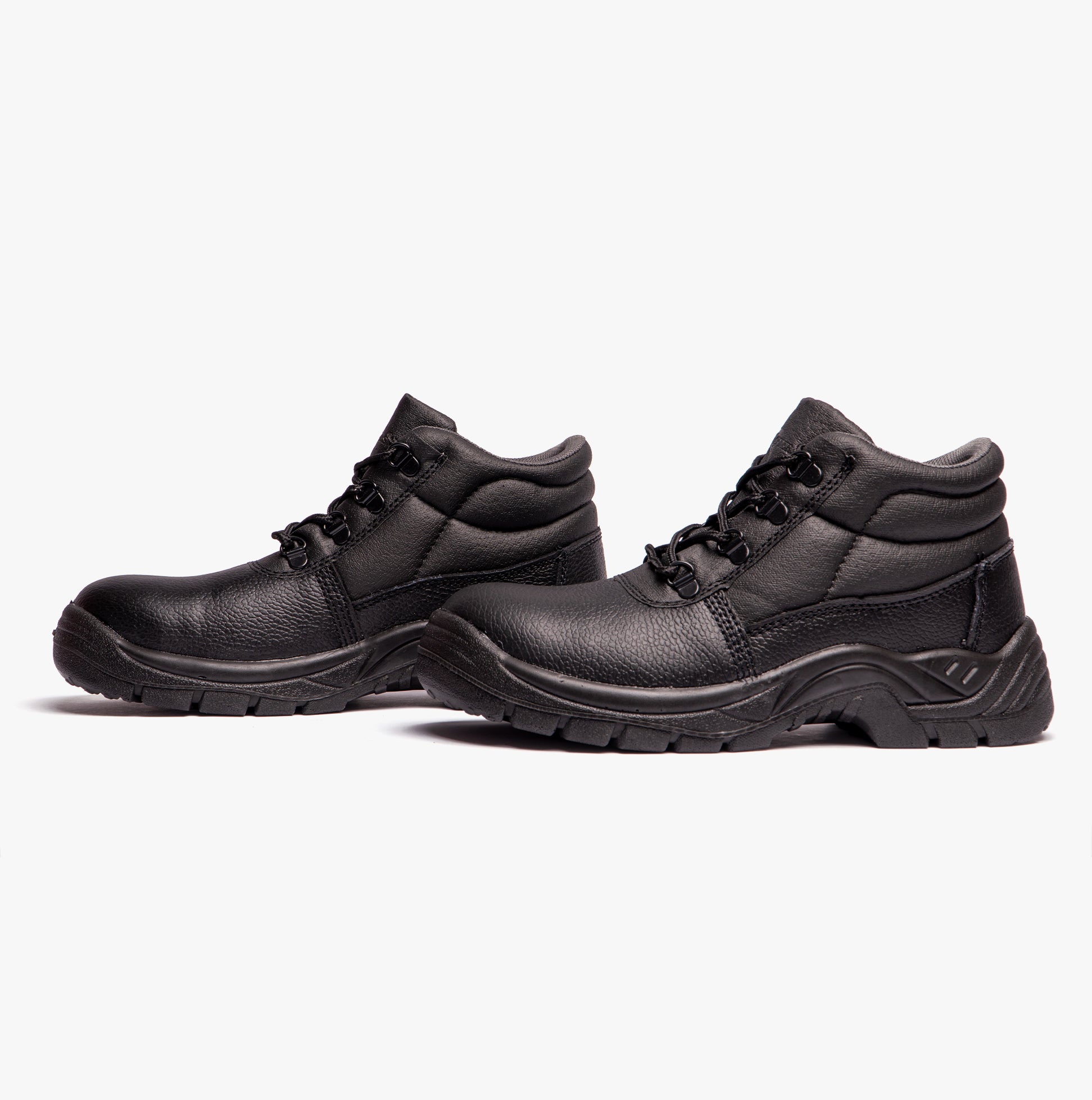 Grafters M9536A Unisex Leather Chukka Safety Boots Black
