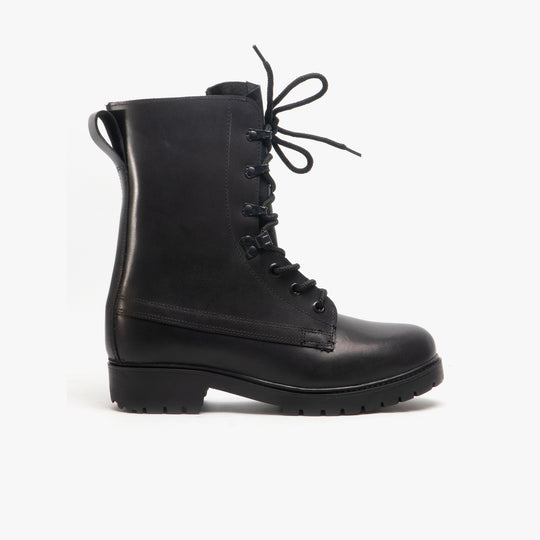 Grafters M9666A Unisex Leather Assault Boots Black