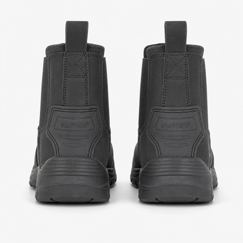Grafters COLIN Mens Super Wide Dealer Safety Boots Black