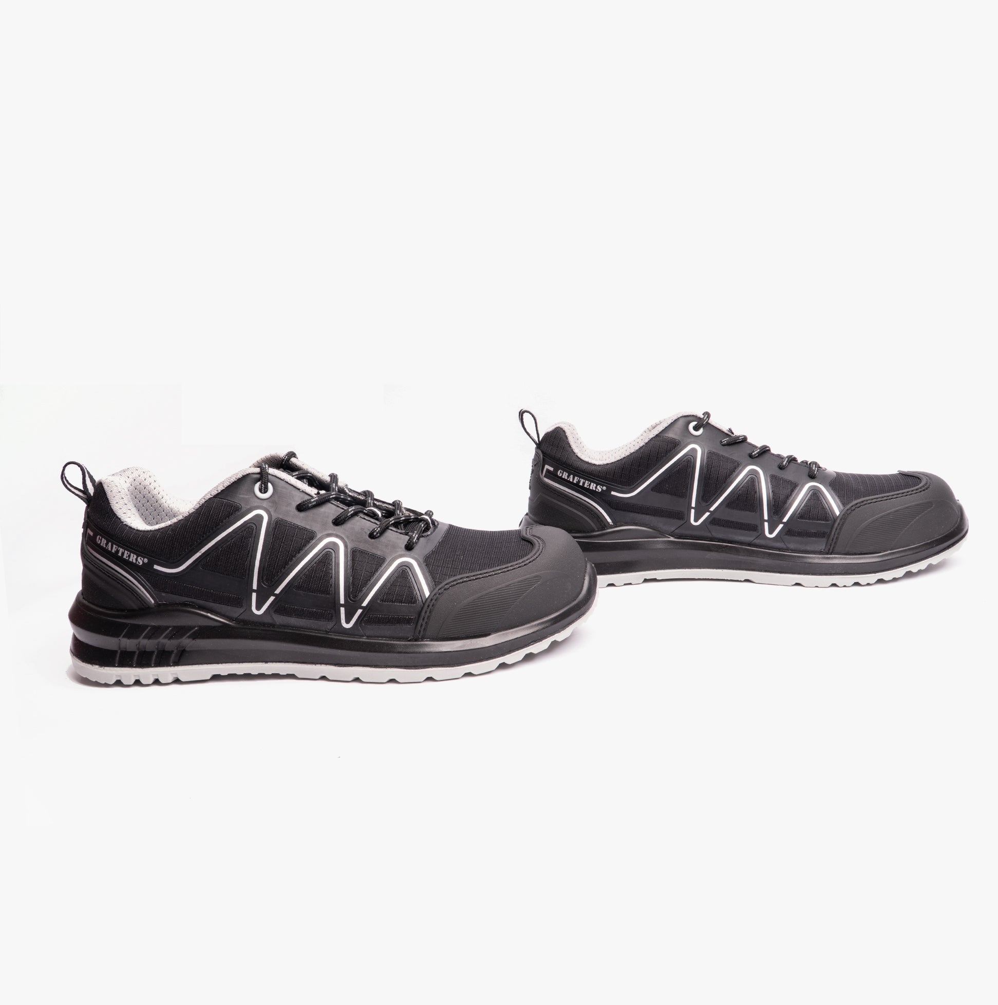 Grafters M989A Mens Composite Non-Metal Safety Trainers Black