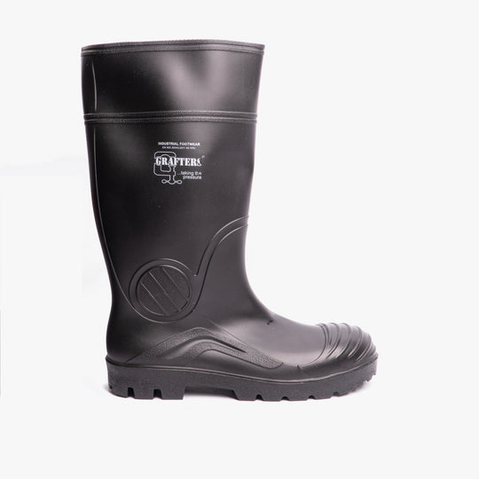 Grafters APEX Mens PVC Safety Wellingtons Black