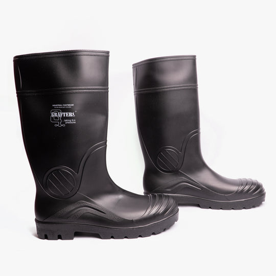 Grafters APEX Mens PVC Safety Wellingtons Black