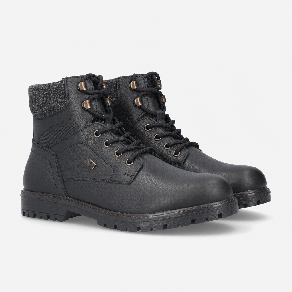 Rieker F3616 Mens Ankle Boots Black/Granite