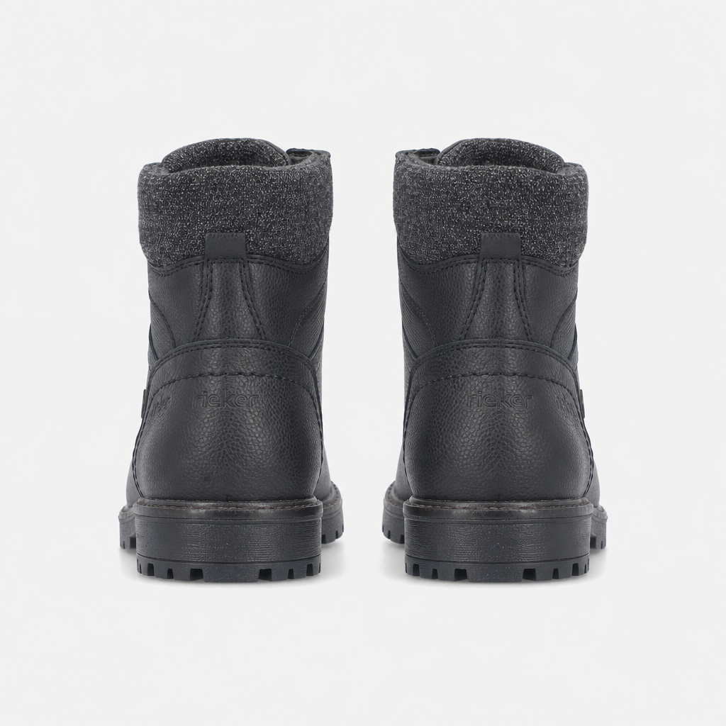 Rieker F3616 Mens Ankle Boots Black/Granite