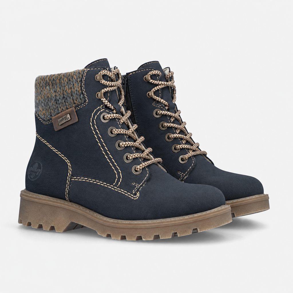 Rieker 73220 Womens Ankle Boots Blue