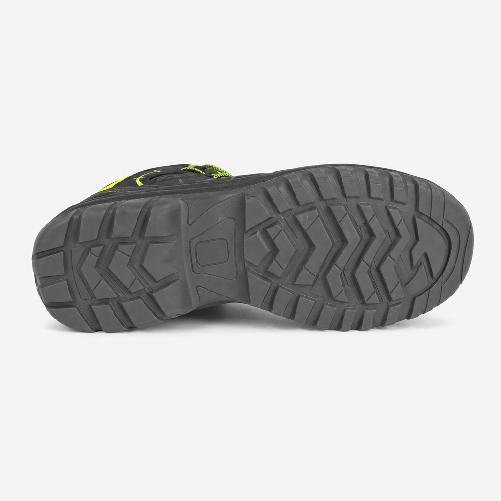 Grafters MONTY Mens Safety Boots Black/Green