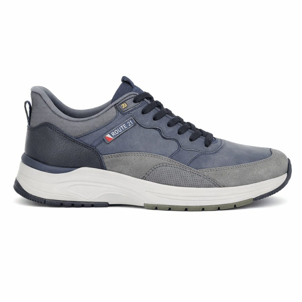 R21 Original M047 Mens Casual Trainers Navy/Grey | Shuperb