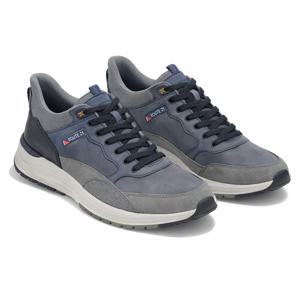 R21 Original M047 Mens Casual Trainers Navy/Grey
