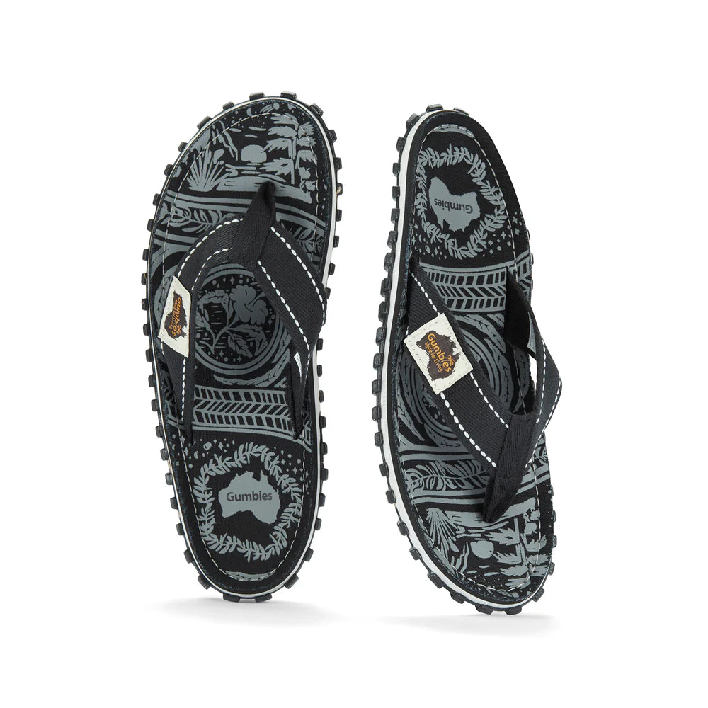 Gumbies ISLANDER Unisex Recycled Flip-Flops Blue Midnight Black