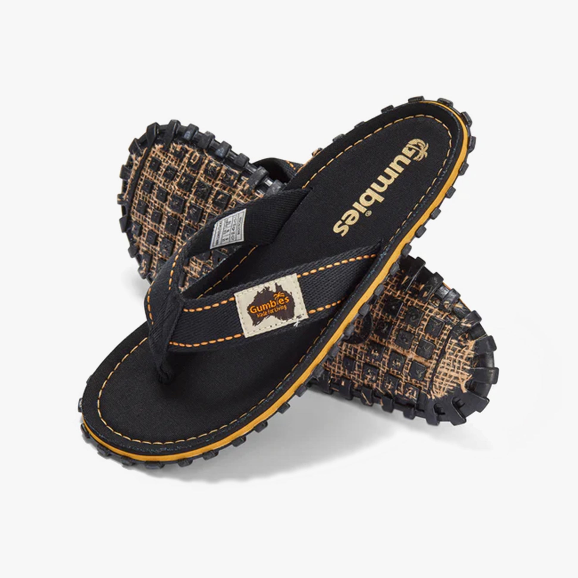 Gumbies ISLANDER Unisex Flip-Flops Classic Black