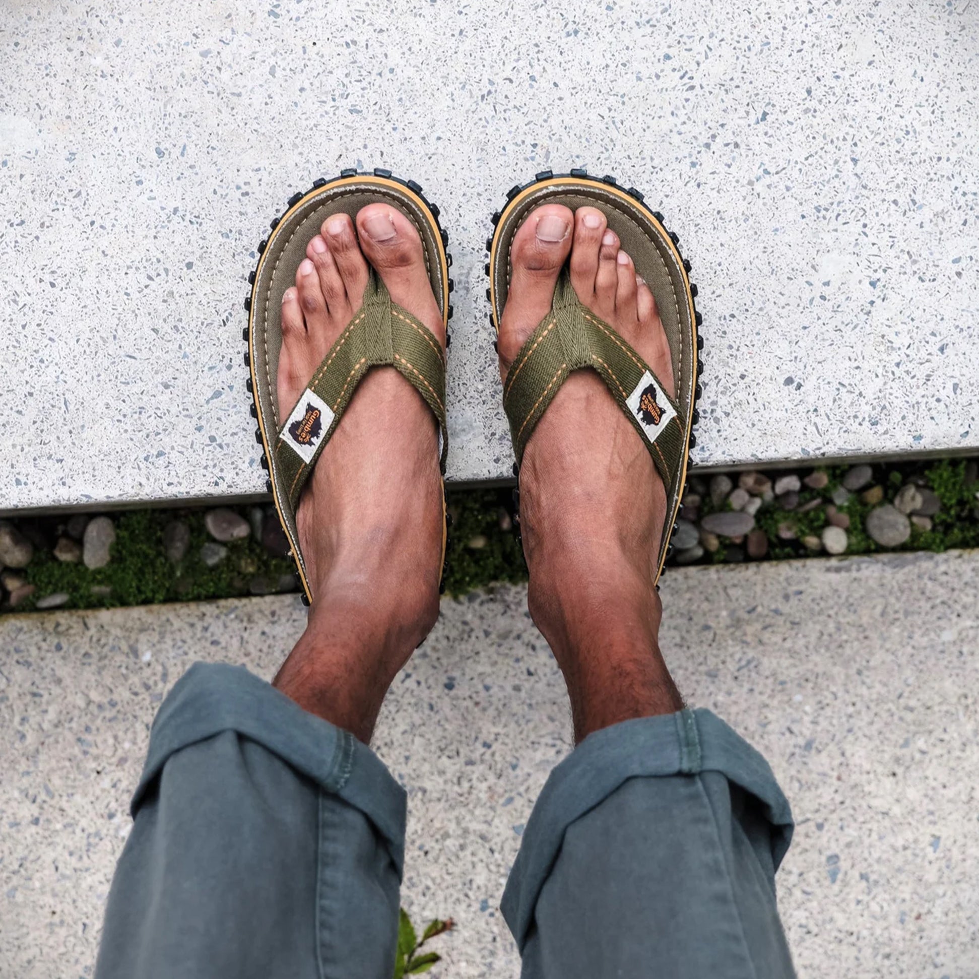 Gumbies ISLANDER Unisex Flip-Flops Classic Khaki