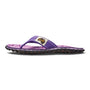 Gumbies ISLANDER Unisex Flip-Flops Purple Signature side view showcasing recycled cotton canvas upper and contoured footbed.