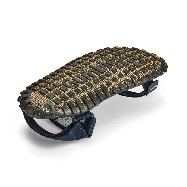 Gumbies SCRAMBLER Unisex Sandals Navy underside view with textured sole and straps.