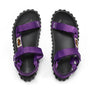 Gumbies SCRAMBLER Womens Sandals Purple top view with contoured footbed and touch fasten closure.