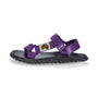 Gumbies SCRAMBLER Womens Sandals Purple side view featuring recycled PET straps and contoured footbed.